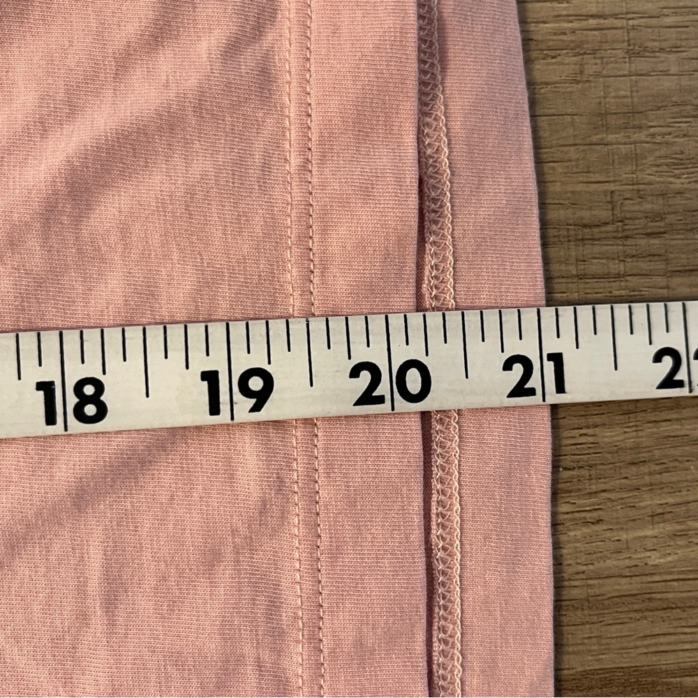 Rebecca Minkoff T-Shirt Size Large Pink Love Pocket Cropped Cotton Crew Neck - Picture 9 of 9